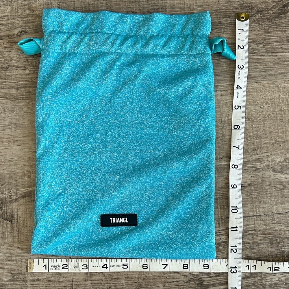 Triangl Swimwear Sparkle Bikini Bag Baby Blue